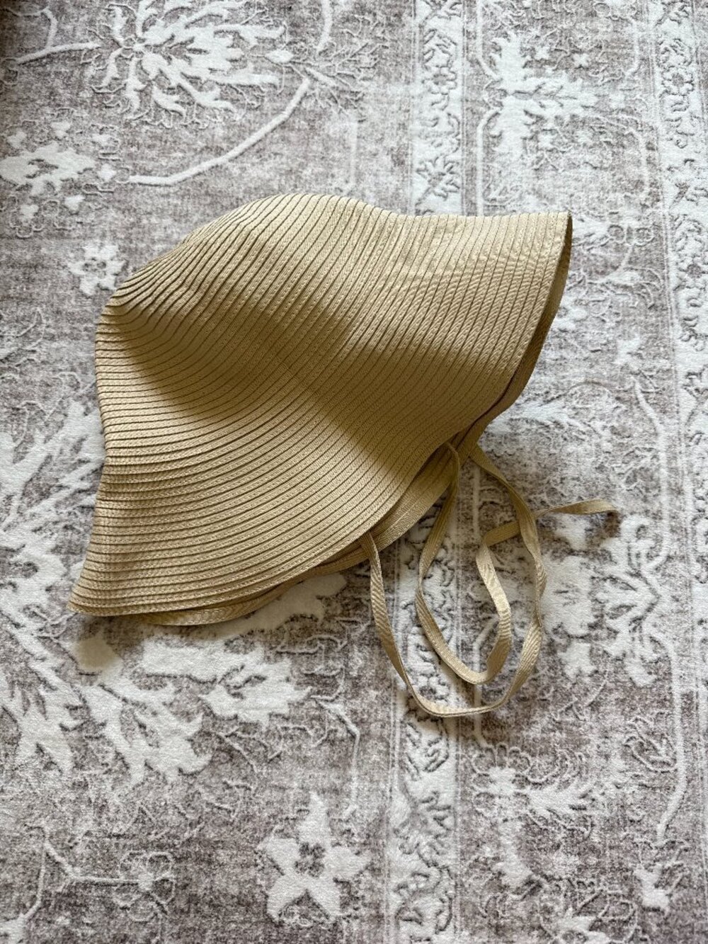 H&M Beige Sun Hat with Ties 54cm S